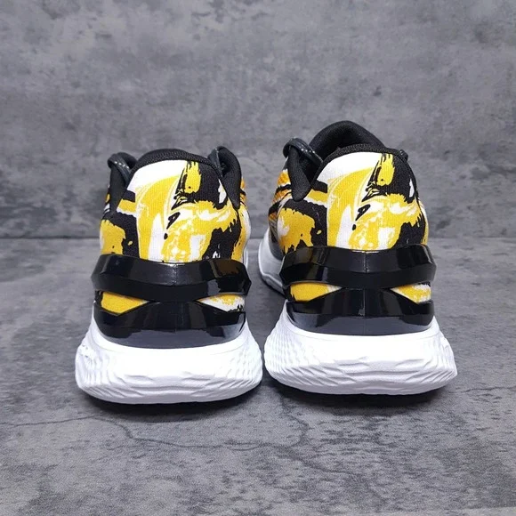 UNDER ARMOUR Curry 2 Low‎ Flotro Taxi Basketball Shoes Mens 7 Black Yellow - Picture 4 of 5